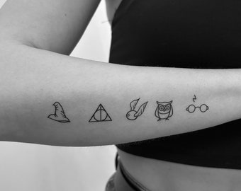 Harry Potter temporäres Tattoo (2er Set) / Harry Potter Geschenk