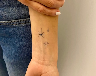 Shining Star Sparkles Temporary Tattoo (Set of 3)