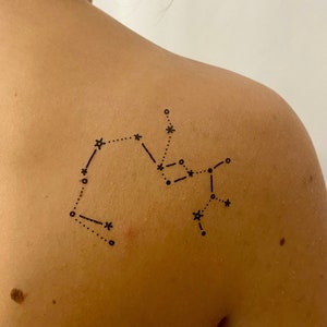 Znak zodiaku Strzelec tymczasowy tatuaż