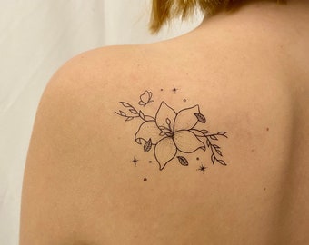 Flower Woman Temporary Tattoo (Set of 2)