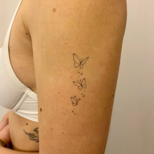 Three Butterfly Temporary Tattoo (Set of 2)