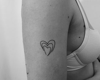 Three Hearts Temporary Tattoo (Set of 2)