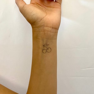 Cherry Temporary Tattoo (Set of 3)