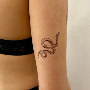 Realist Snake Temporary Tattoo (Set of 2) / Snake Tattoo