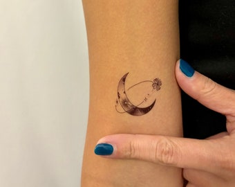 Mond Klebetattoo (2er Set) / Temp Tattoo