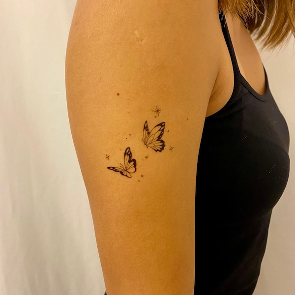 Fake. Butterfly Tattoo Etsy