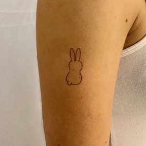 Buy Collection 2 Cute Rabbit Bunny Doodle Cartoon Tattoo Sticker Online in  India  Etsy