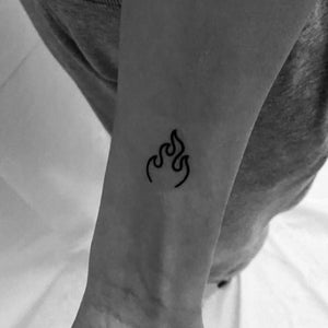 Fire Flame Temporary Tattoo Set of 3 image 1