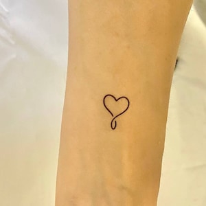 Infinity Heart Temporary Tattoo set of 3 / Heart Fake Tattoo - Etsy