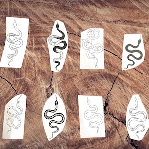 Snake Temporary Tattoo / Snakes Tattoo / Fake Tattoos / Little Snake Tattoo / Small Snake Tattoo / Snake Tattoo Stencil