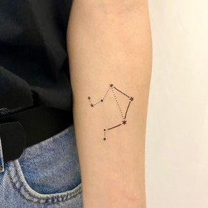 Tymczasowy tatuaż znak zodiaku Waga (zestaw 2 sztuk)