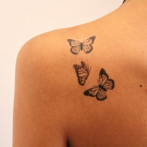 Tatuaje temporal de mariposa (juego de 2) / Tatuaje temporal de mariposas pequeñas