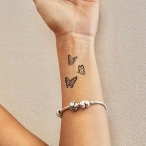 Butterfly Temporary Tattoo (Set of 2) / Small Butterflies Temporary Tattoo