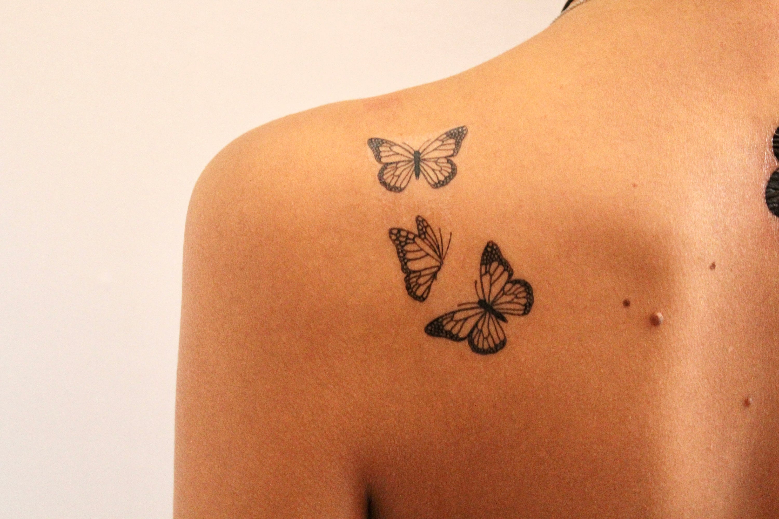 Butterfly Tattoos On Shoulder Blade
