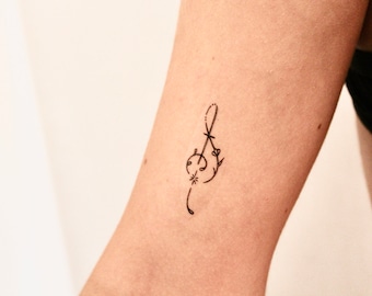 Treble Clef Temporary Tattoo (Set of 2) / G Clef Temporary Tattoo / Music Temporary Tattoo