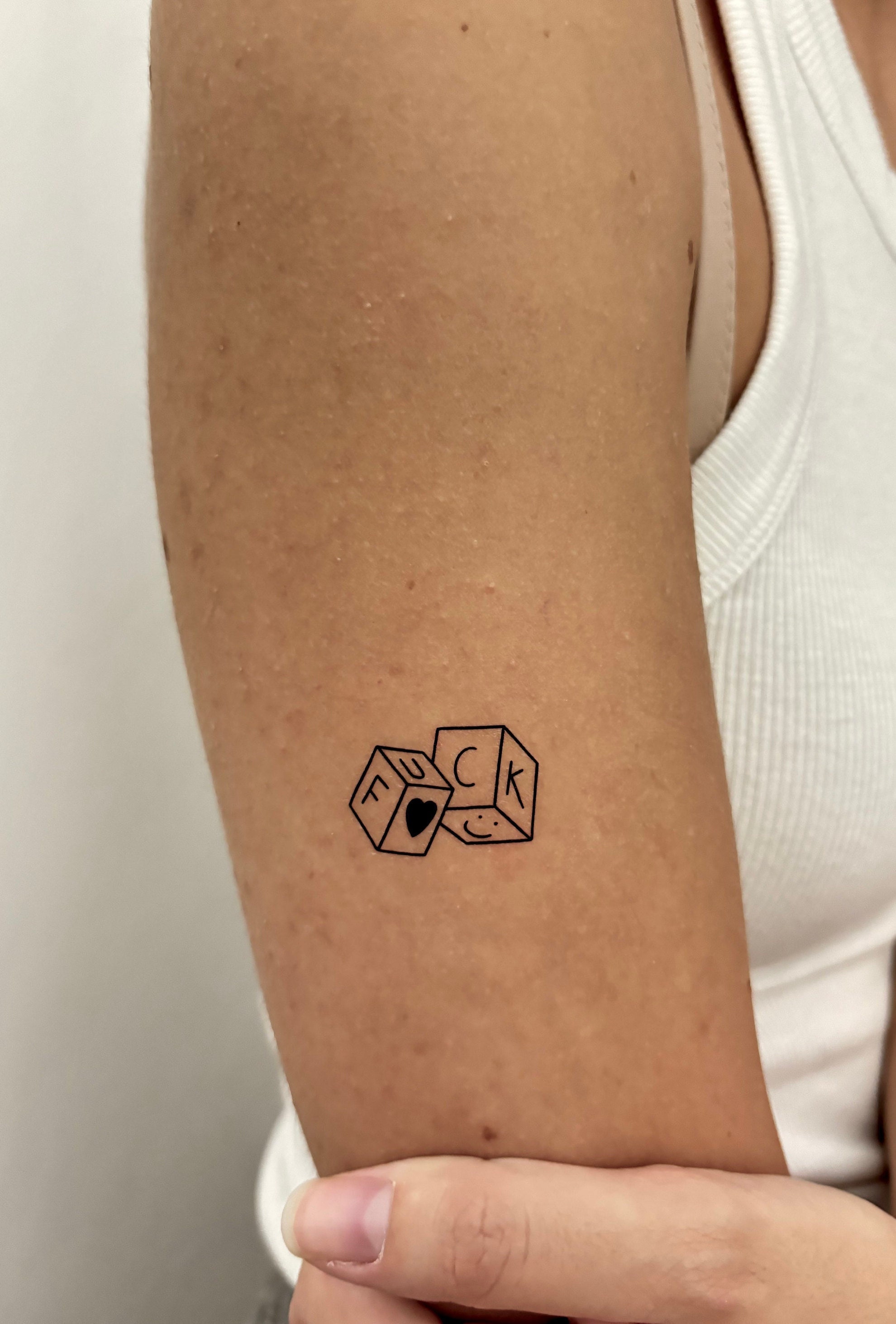 Dice Temporary Tattoo (set of 2) - Etsy
