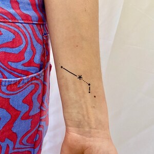 Aries Zodiac Sign Temporary Tattoo