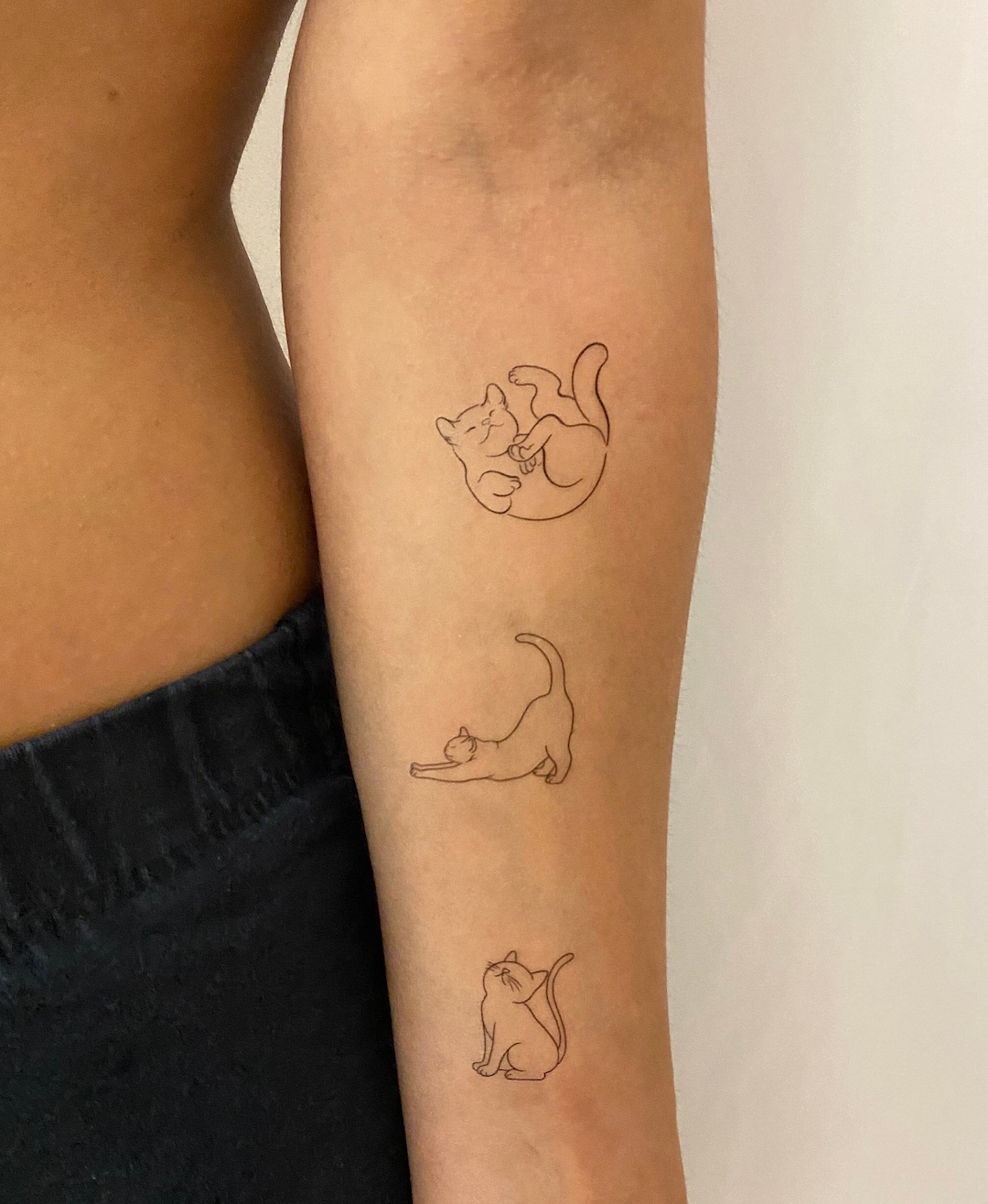 Cat Temporary Tattoos Set of 9 Different Tattoos Etsy