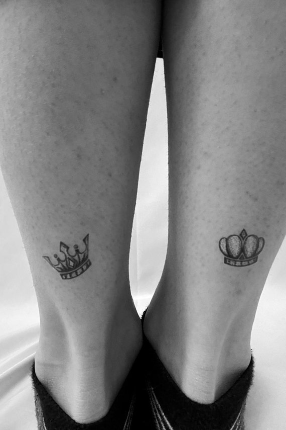  Tattoos 2 Sheets King Queen Imperial Crown Temporary