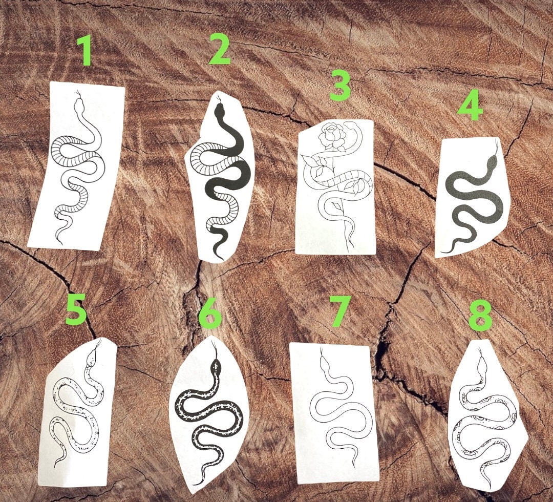 Snake Temporary Tattoo / Snakes Tattoo / Fake Tattoos / Little Etsy