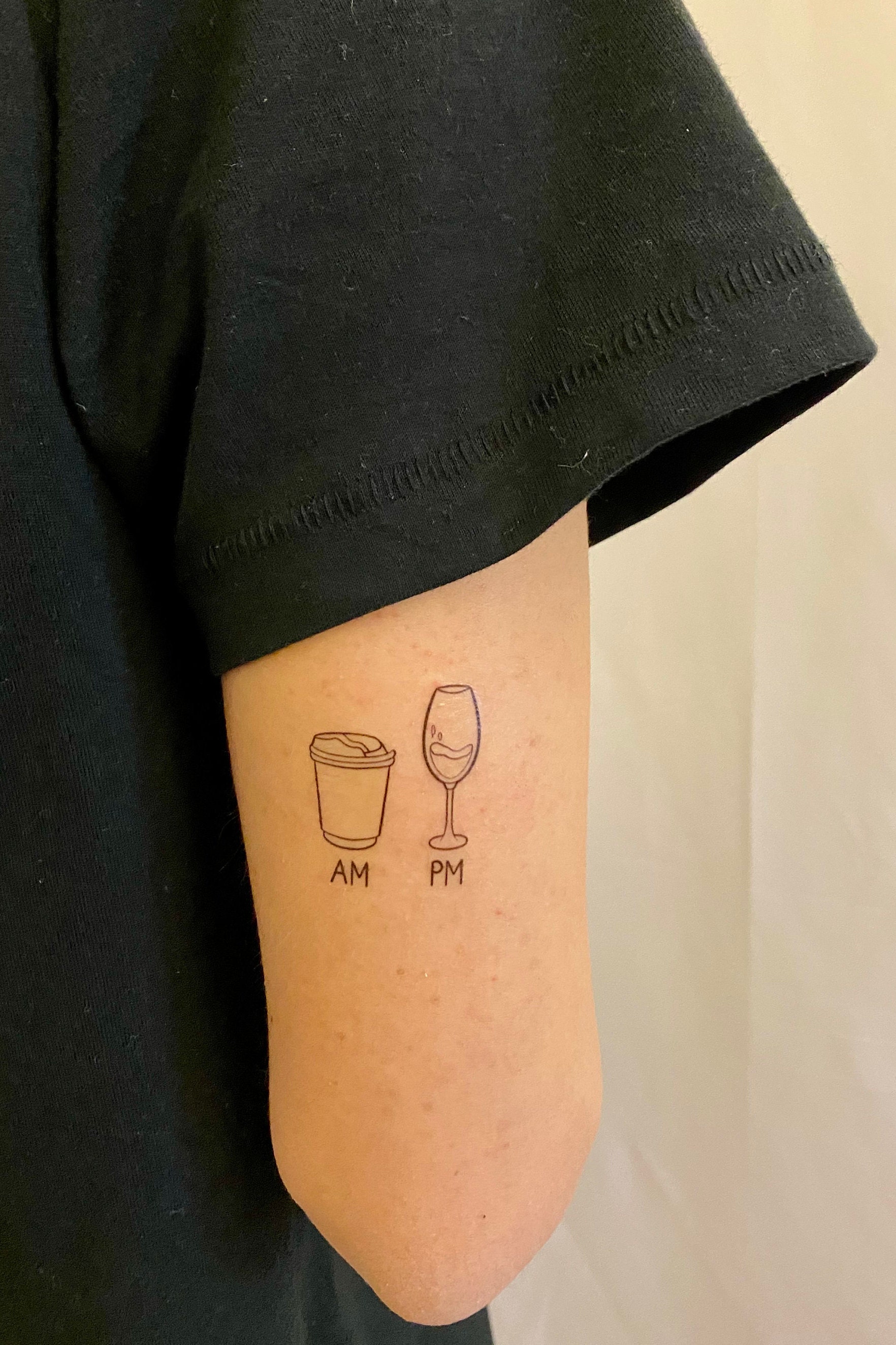 Wine Glass Temporary Tattoo - Set of 3 – Tatteco