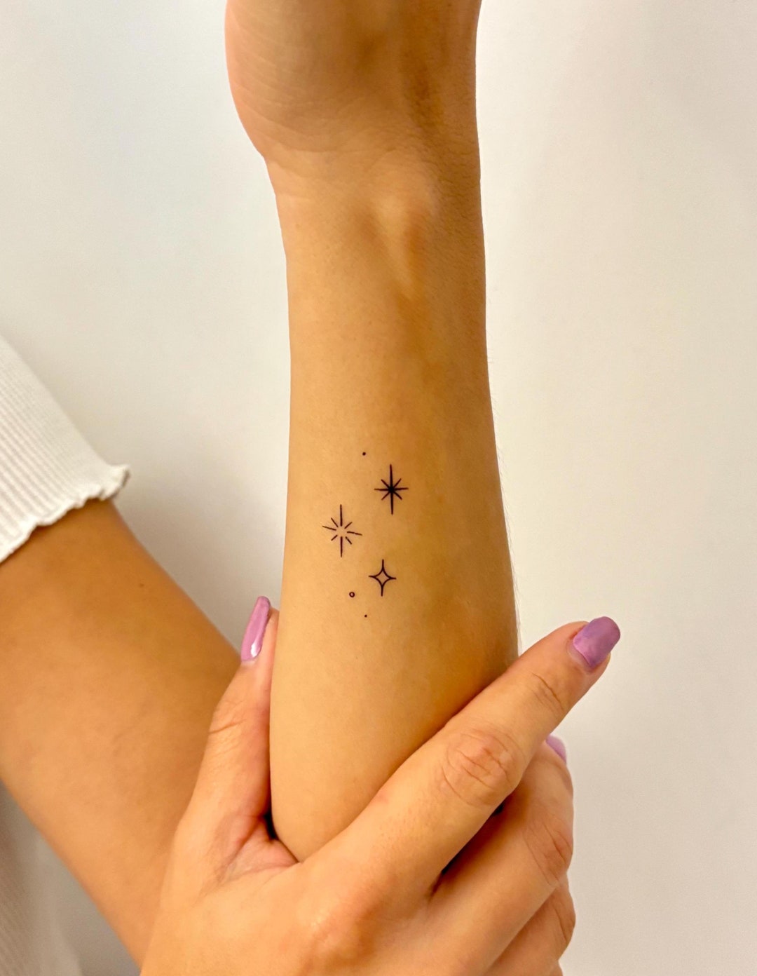 Small Star Trio Temporary Tattoo (set of 3) / Minimal Star Trio Tattoo ...