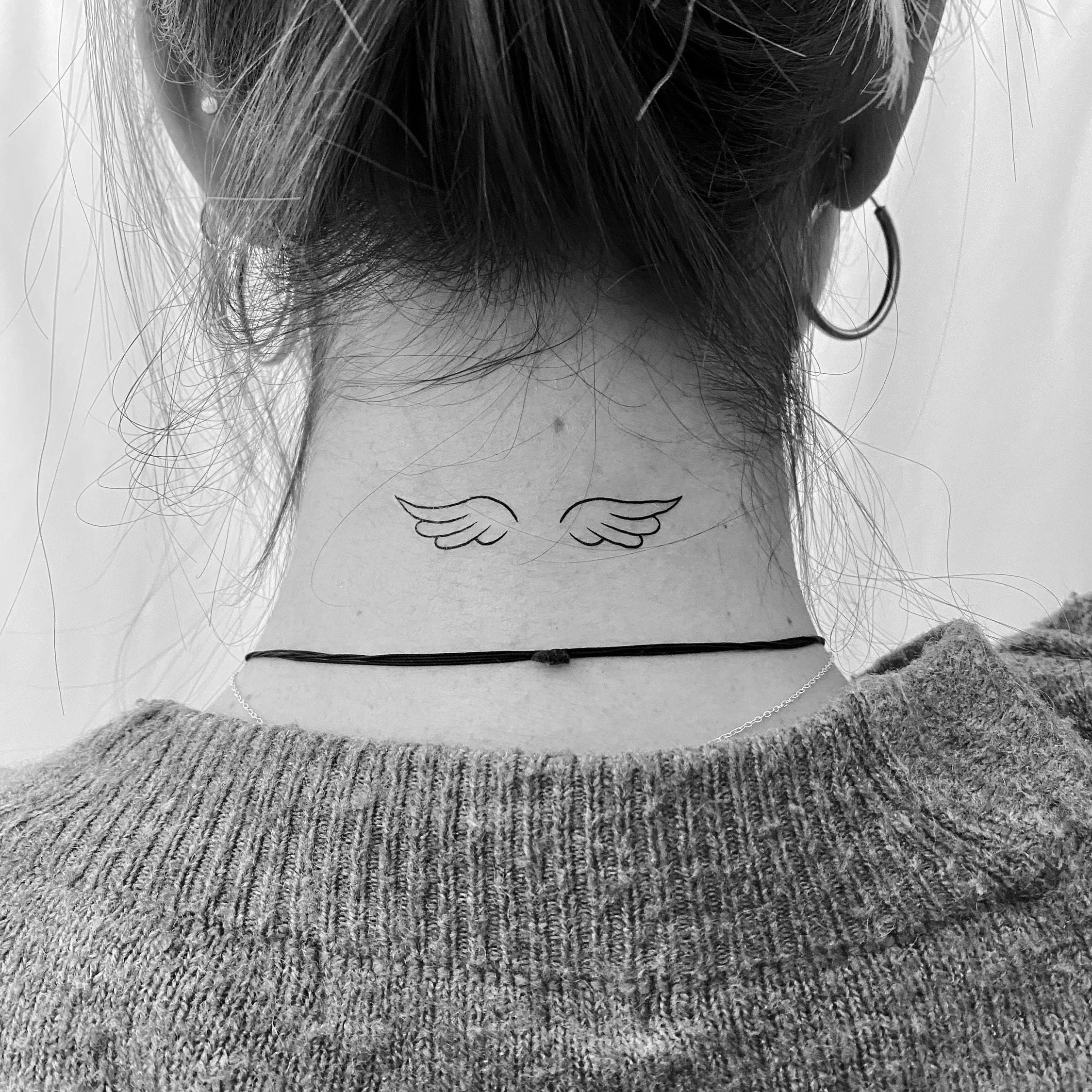 59 Wonderful Wings Neck Tattoos