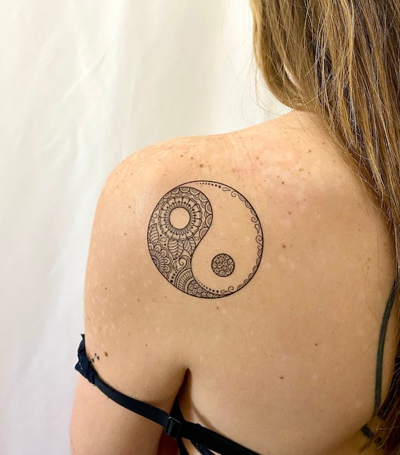 Tatuaje temporal de Yin Yang / Tatuaje falso de Yin Yang - Etsy México