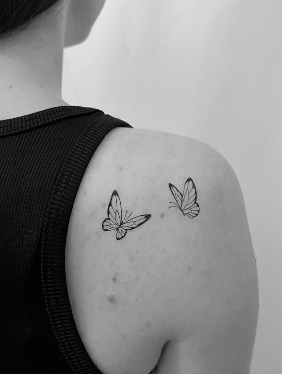 Henbrandt Temporäre Tattoos – Schmetterlings-Motive, 132 Stück Bunt, Perfekt Für Kinderpartys