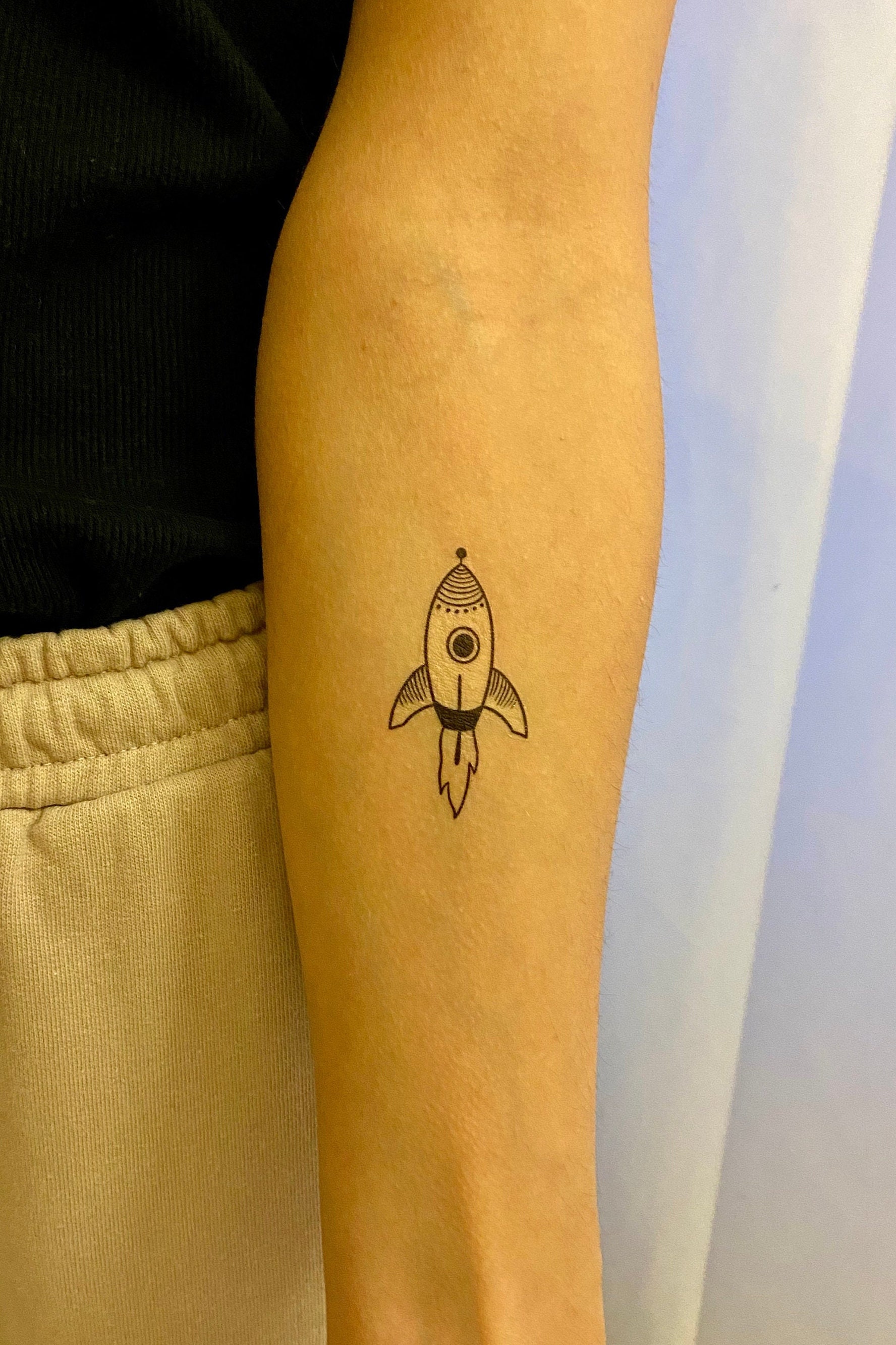 Tatouage Flocon De Neige Minimaliste Rocket Temporary Tattoo Ensemble de 2 - Etsy France