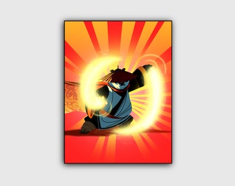 Kung Fu Panda inspiriertes minimalistisches Poster | Druckbar