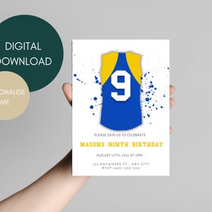 Australian rules Football birthday invitation | Aussie Rules Birthday Party | Footy Party Theme | Westcoast Invite | Digital download