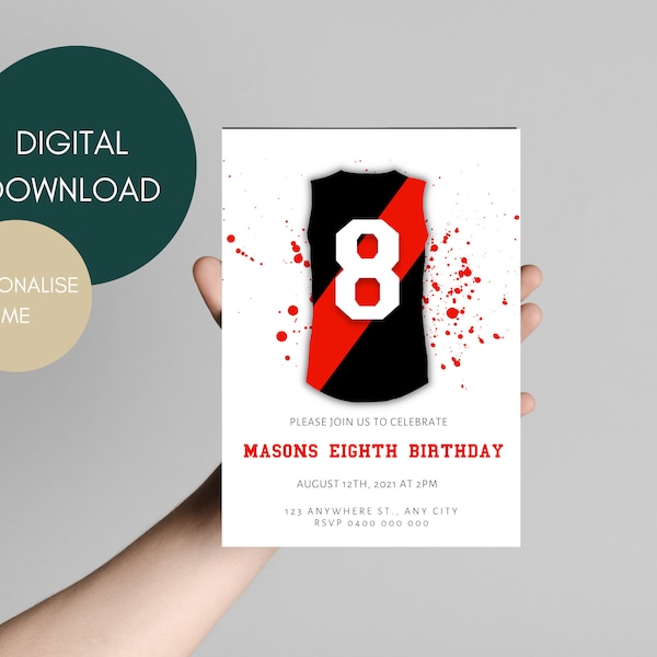 Essendon Invitation Etsy