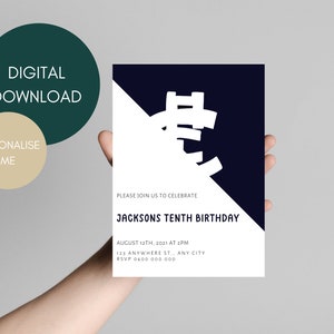 Australian rules Football birthday invitation | Aussie Rules Birthday Party | Footy Party Theme | Carlton Invite | Digital download