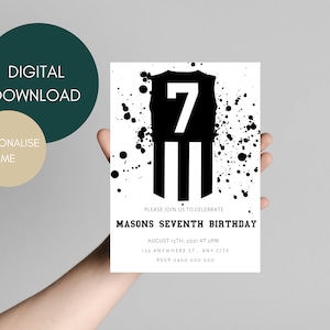 Australian rules Football birthday invitation | Aussie Rules Birthday Party | Footy Party Theme | Collingwood Invite | Digital download