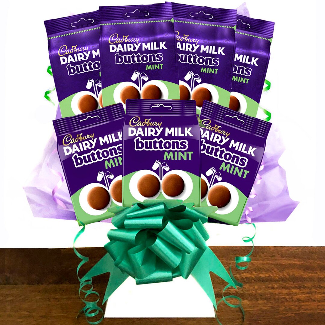 Cadbury Dairy Milk Mint Buttons Chocolate Bouquet Etsy UK
