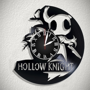 Hollow Knight Vinyl Wandklok, Actie-Avontuur, Metroidvania, Single-Player Video Game Art, Hollow Knight Games Cadeau voor elke gelegenheid