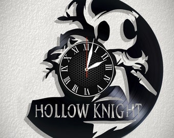 Hollow Knight Vinyl Wall Clock, Action-Adventure, Metroidvania, Single-Player Video Game Art, Hollow Knight Games Gift For Any Occasion