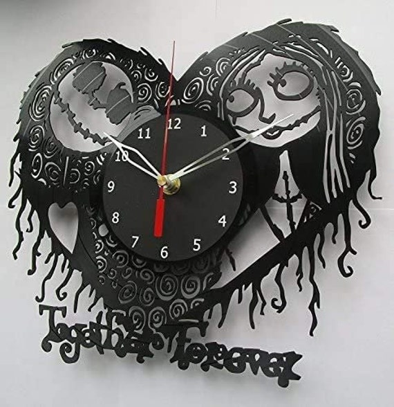 Room Design the Nightmare Before Christmas Vinyl Wall Clock Etsy