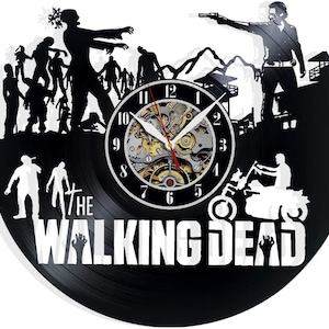 The Walking Dead handmade Vinyl Record Wall Clock Art Home Decor Interior Design Best Gift for Walking Dead Fans Room Wall Art