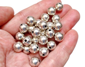 10 mm Round Ball Beads, 2 mm hole spacer beads, CCBO-71503