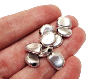 5 Pcs Irregular Slider Spacer Metal Beads, 2.1 mm hole slider spacer beads, size 10,5X12 mm, CCBO-027