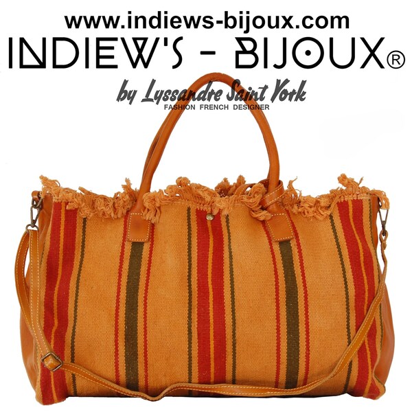 Sac Fourre-tout Hippie 'Cornish Hippy' En Toile De Coton - Rose Fleuri - Fait Main UK - Neuf