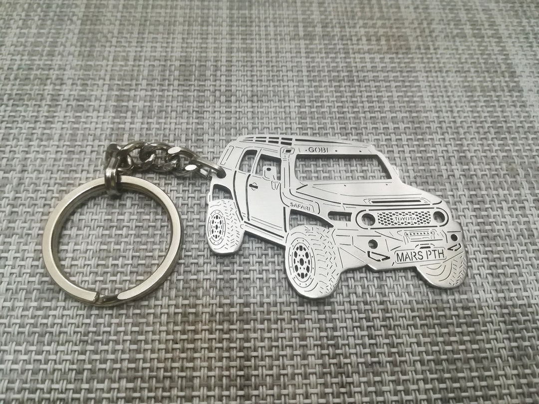 FJ Cruiser 2014 Custom Keychain, Personalized Keyring, Stainless Steel