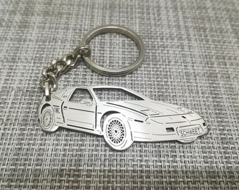 Porte-clés personnalisé Fiero GT 1986, porte-clés personnalisé, porte-clés en acier inoxydable, cadeau d'anniversaire