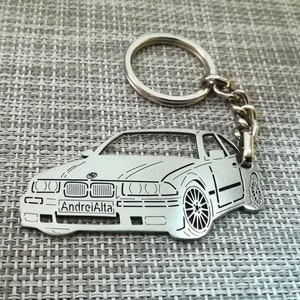 E36 coupe custom keychain, personalized keyring, stainless steel keychain, Birthday gift