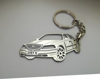 town car 2003 keychain custom keychain, personalized keyring, stainless steel keychain, Birthday gift