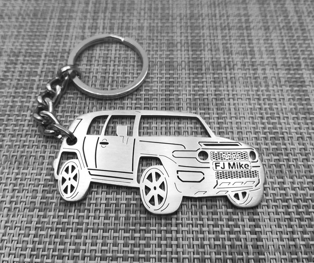 FJ Cruiser 2008 Custom Keychain, Personalized Keyring, Stainless Steel