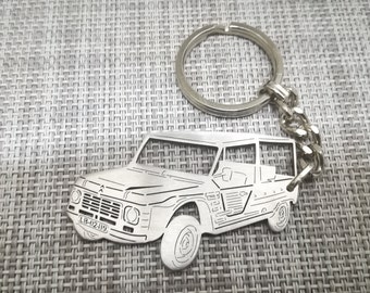 Mehari 2C 1982 custom keychain, personalized keyring, stainless steel keychain, Birthday gift