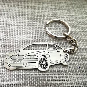 e46 custom keychain, personalized keyring, stainless steel keychain, Birthday gift